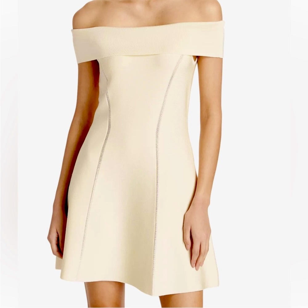 Zimmermann off the shoulder dress in cream